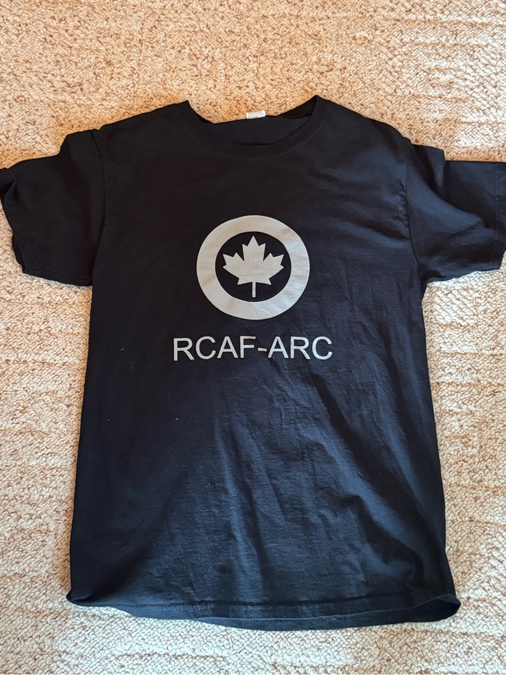 RCAF-ARC Black Short Sleeve Tee with Silver Crest